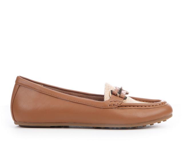 Women's Aerosoles Day Drive Loafers in Tan/Raffia color