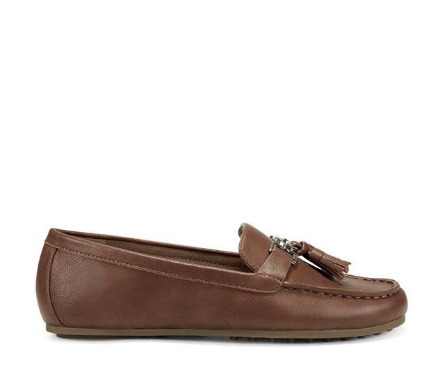 Women's Aerosoles Deanna Mocassin Loafers in Dark Tan Combo color