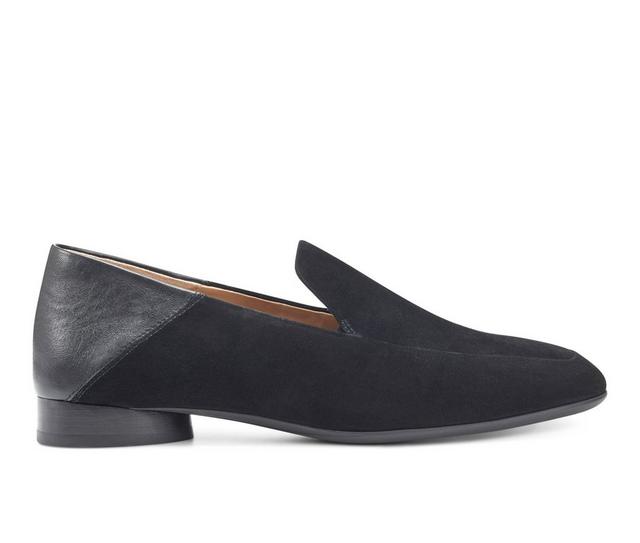 Women's Aerosoles McKenna Loafers in Black Suede color