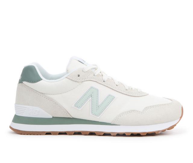 Women's New Balance 515 Sneakers in White/Green color
