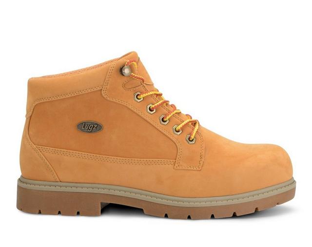 Men's Lugz Mantle Mid Lace-Up Boots in Wheat/Gum color