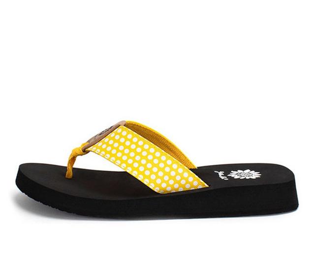 Women's Yellow Box Fromy Flip-Flops in Yellow color