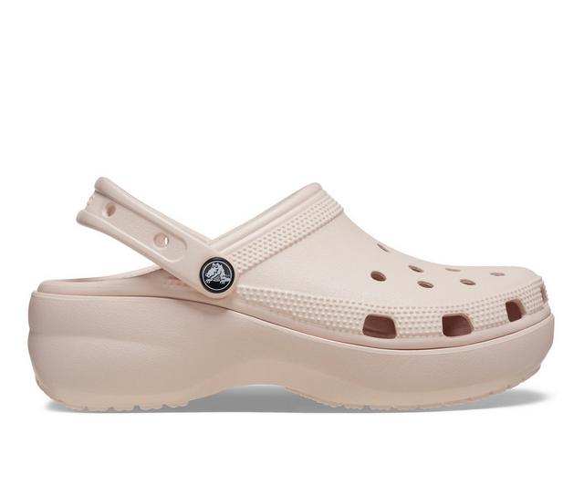 Women's Crocs Classic Platform Clogs in Quartz color