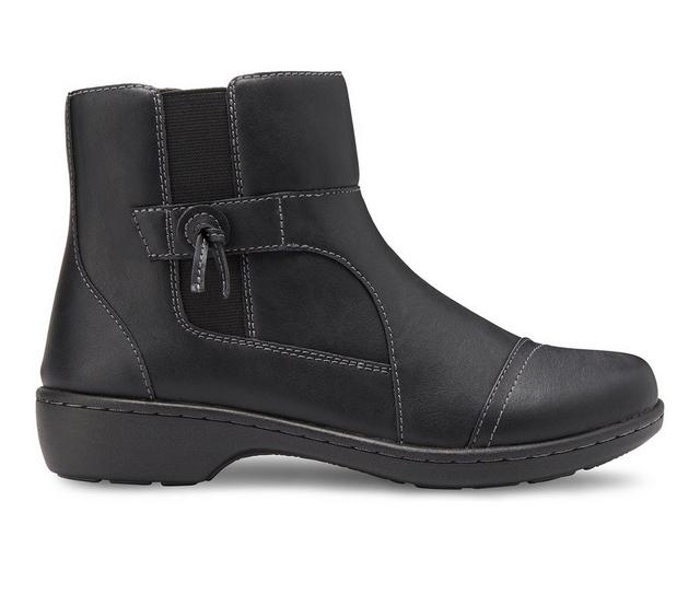 Women's Eastland Bella Booties in Black Tumbled color