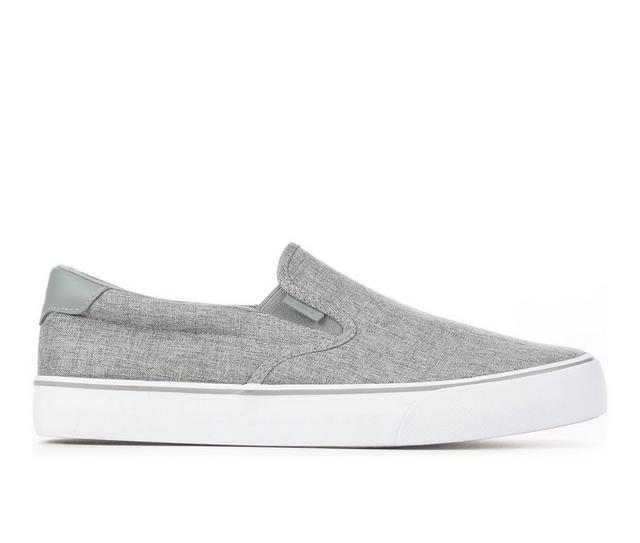 Men's Lugz Clipper Denim Casual Shoes in Grey/White/Gum color