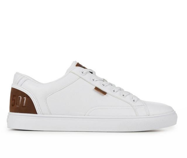 Men's Levis Jeffrey 501 Tumbled Casual Shoes in White/Tan color