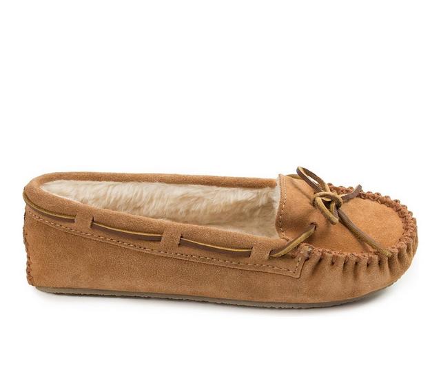 Minnetonka Women's Cally Moccasins in Cinnamon color