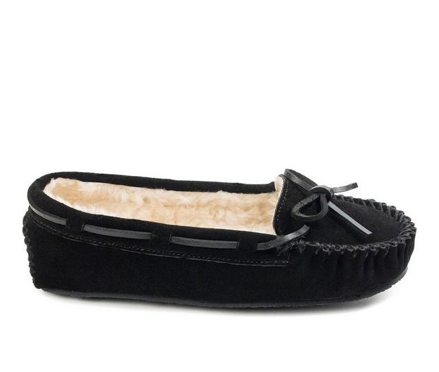 Minnetonka Women's Cally Moccasins in Black color