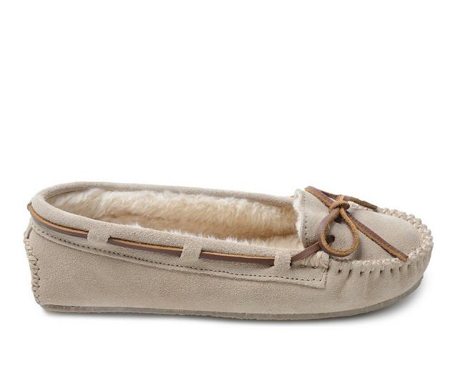 Minnetonka Women's Cally Moccasins in Stone color