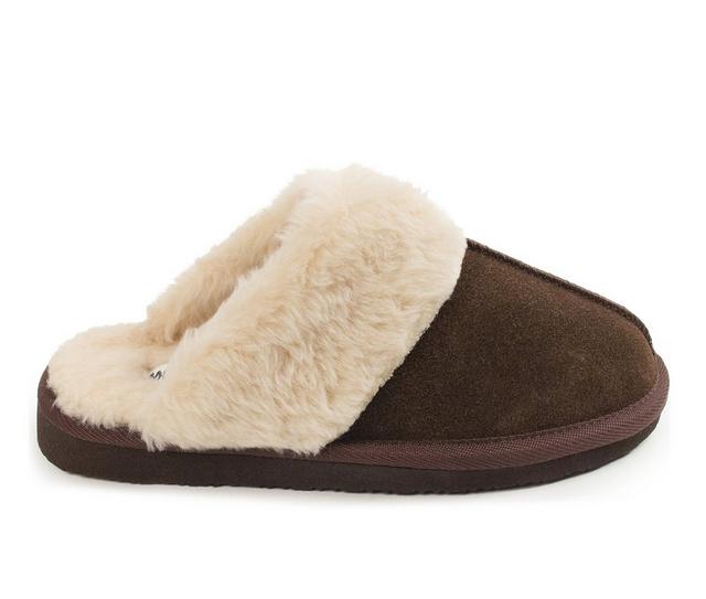Minnetonka Women's Chesney Slippers in Chocolate color