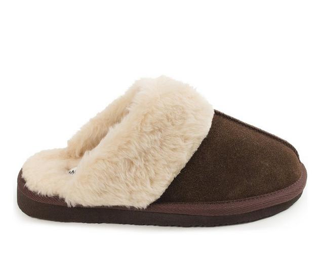 Minnetonka Women's Chesney Slippers in Chocolate color