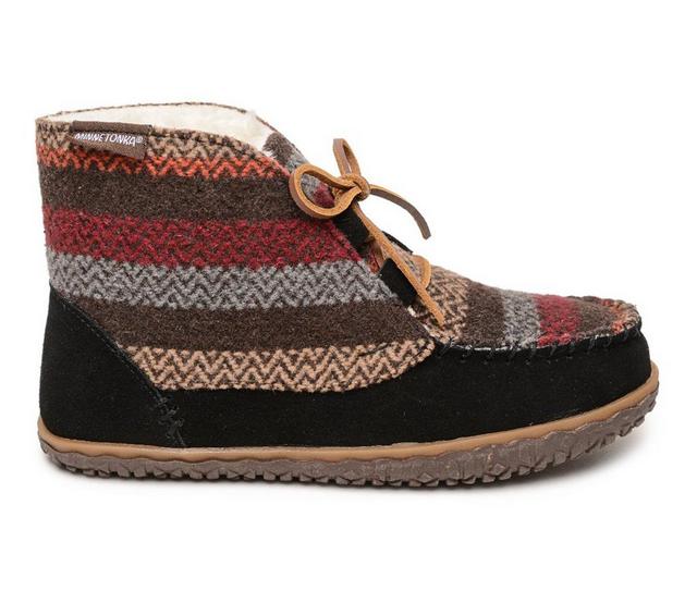 Women's Minnetonka Torrey Winter Booties in Black Multi color