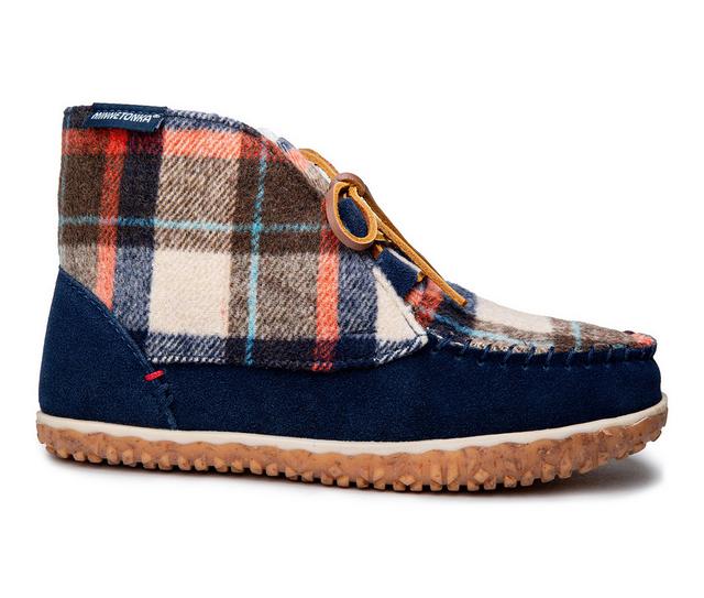 Women's Minnetonka Torrey Winter Booties in Dark Navy Multi color