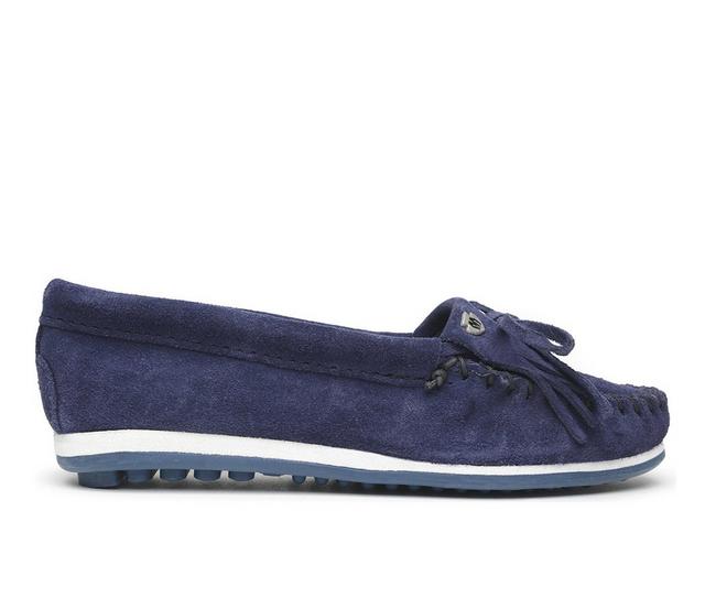 Minnetonka Women's Kilty Plus Moc Slippers in Navy color