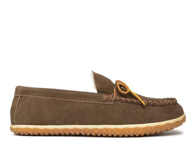 Minnetonka Men's Tomm Moccasins in Autumn Brown color