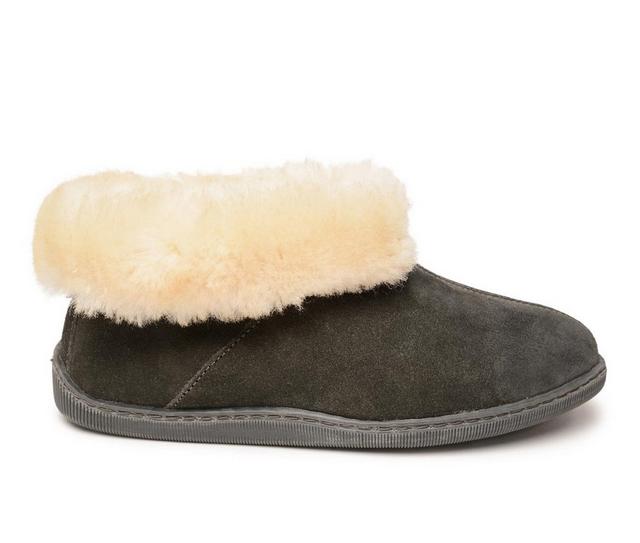 Men's Minnetonka Sheepskin Ankle Boots in Grey color