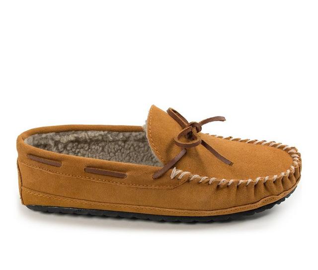 Minnetonka Men's Casey Moccasins in Cinnamon Wide color