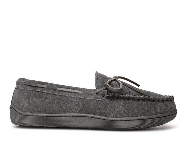 Minnetonka Pile Lined Hardsole Slippers in Charcoal color