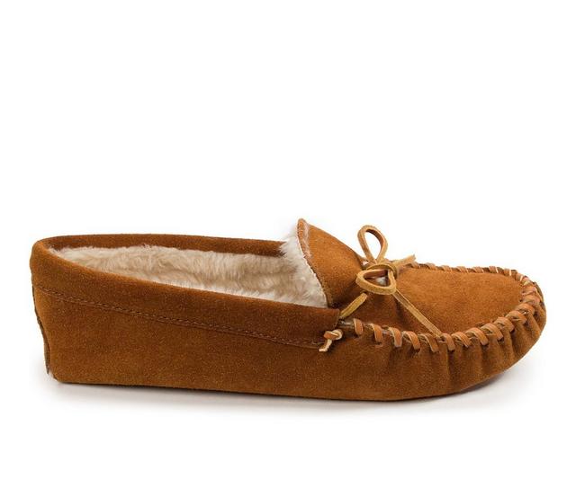 Minnetonka Pile Lined Softsole Moccasins in Brown color