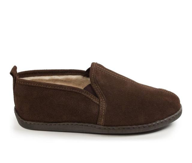 Minnetonka Men's Romeo Slippers in Chocolate color