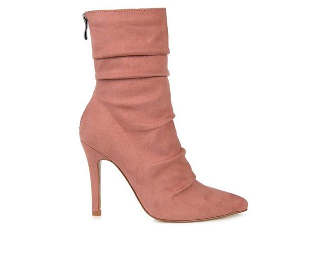 Women's Journee Collection Markie Stiletto Booties in Blush color