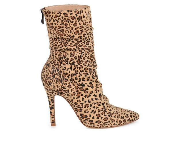 Women's Journee Collection Markie Stiletto Booties in Leopard color