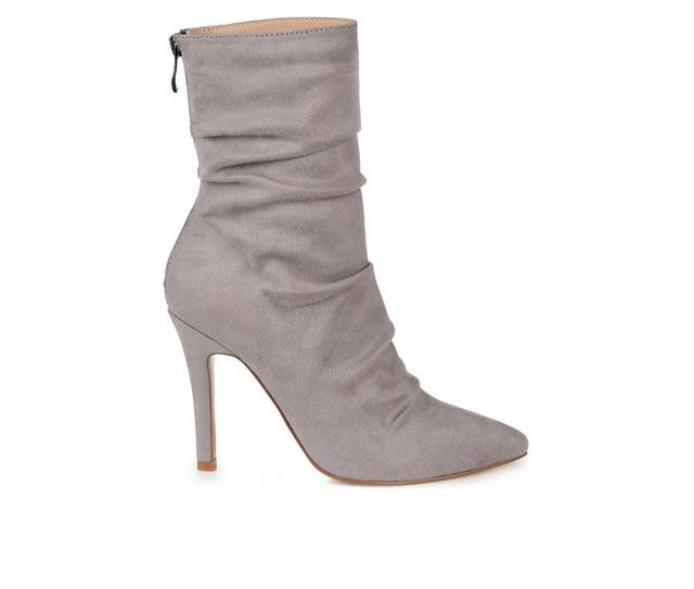 Women's Journee Collection Markie Stiletto Booties in Grey color