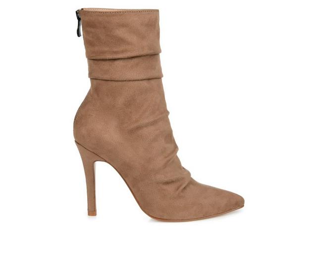 Women's Journee Collection Markie Stiletto Booties in Tan color