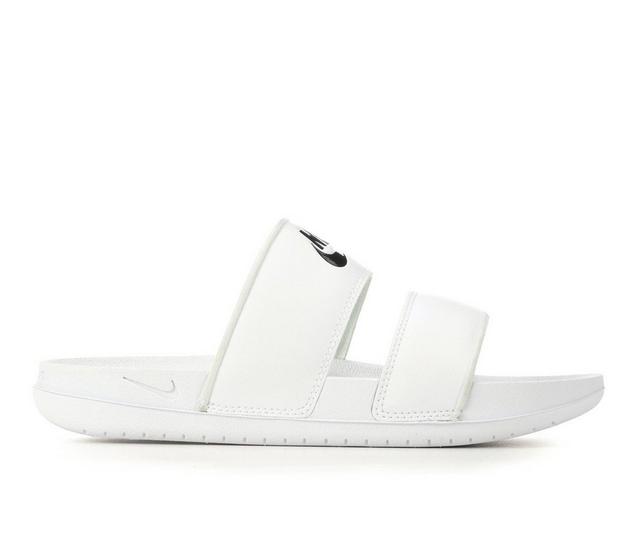 Women's Nike OffCourt Duo Sport Slides in White/Black/Wh color