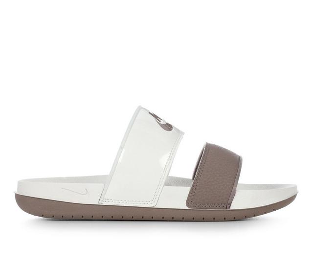Women's Nike OffCourt Duo Sport Slides in Phantom/Mink color