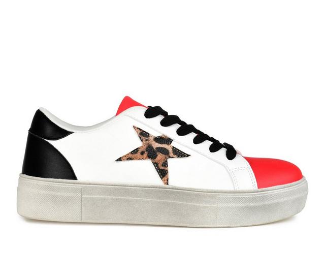 Women's Journee Collection Adair Platform Sneakers in Leopard color