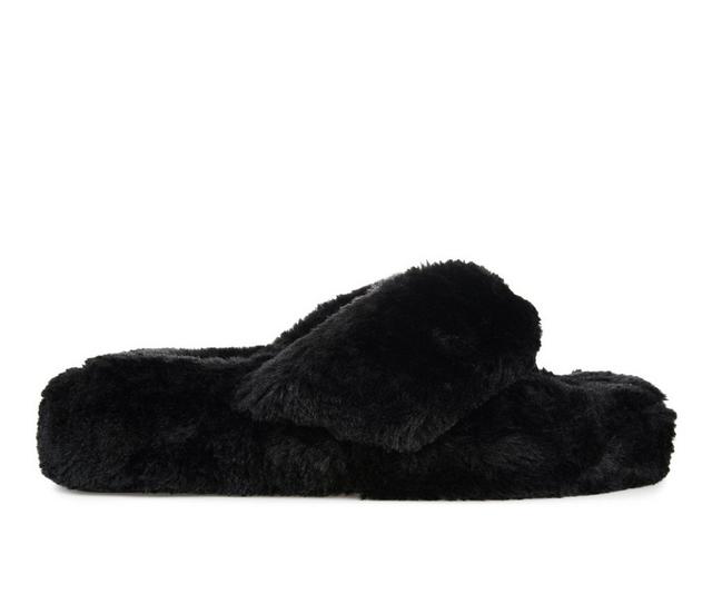 Journee Collection Dream Flip-Flop Slippers in Black color