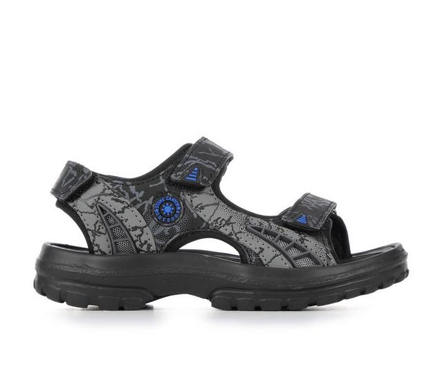 Boys' Stone Canyon Little Kid & Big Kid Harvey Outdoor Sandals in Black/Grey/Blue color