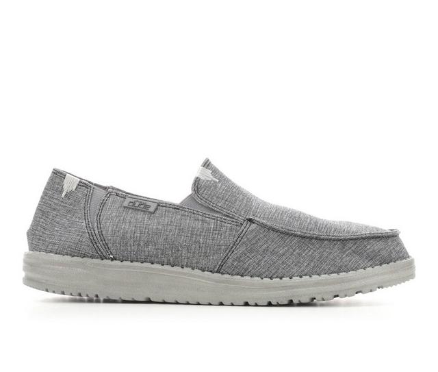 Men's HEYDUDE Chan Stretch Casual Shoes in Steel color