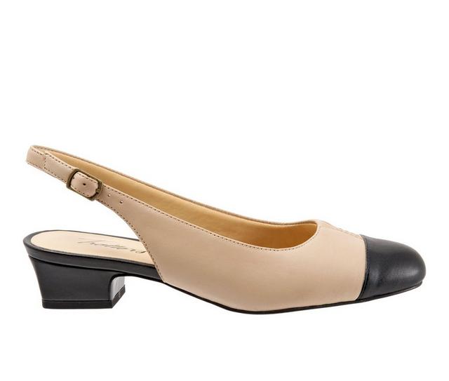 Women's Trotters Dea Pumps in Nude/Blk color