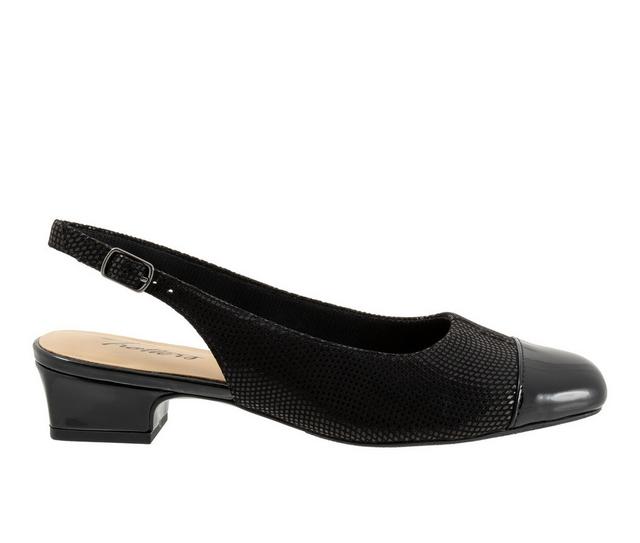 Women's Trotters Dea Pumps in Blk Mini Dot color