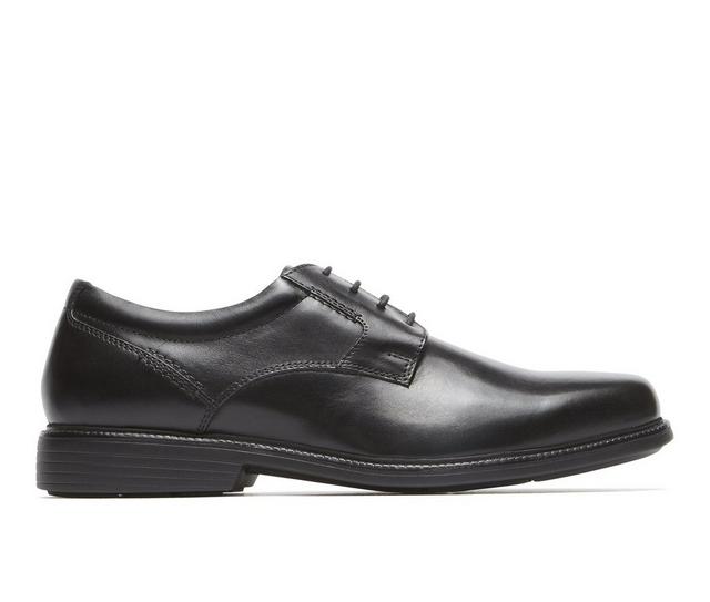 Men's Rockport Charlesroad Plaintoe Dress Shoes in Black color