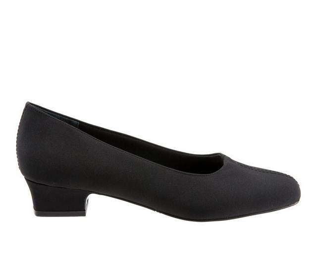 Women's Trotters Doris Pumps in Black Micro color