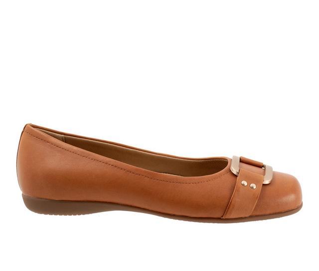 Women's Trotters Sizzle Signature Flats in Luggage color