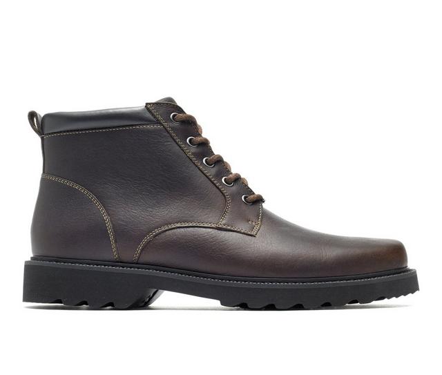 Men's Rockport Men's Rockport Northfield Plain Toe Boots in Chocolate color