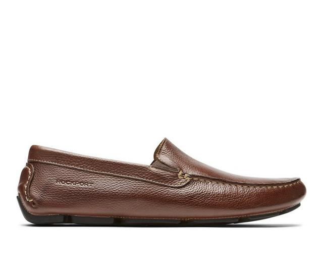 Men's Rockport Rhyder Venetian Loafers in Mahogany color