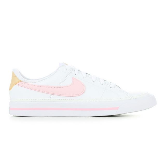 Girls' Nike Court Legacy G 3.5-7 Sneakers in White/PinkFoam color