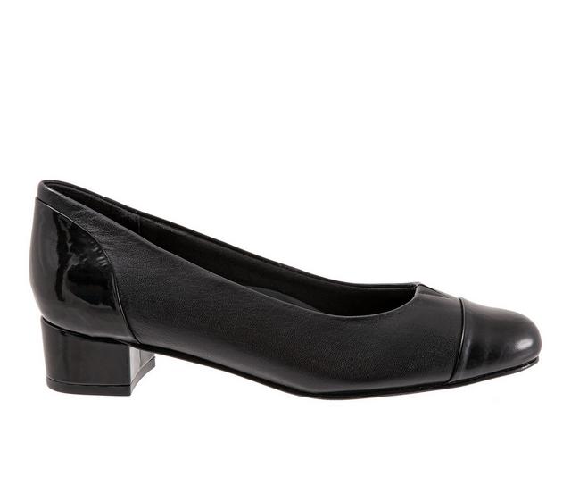 Women's Trotters Daisy Pumps in Black Patent color