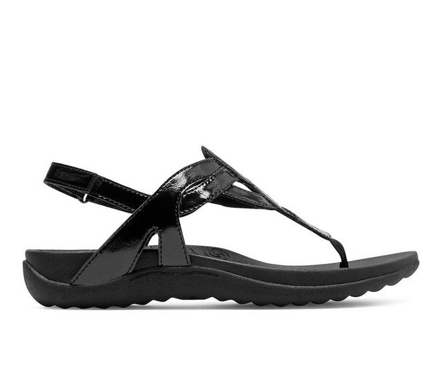 Women's Rockport Ramona Sandals in Black Patent color