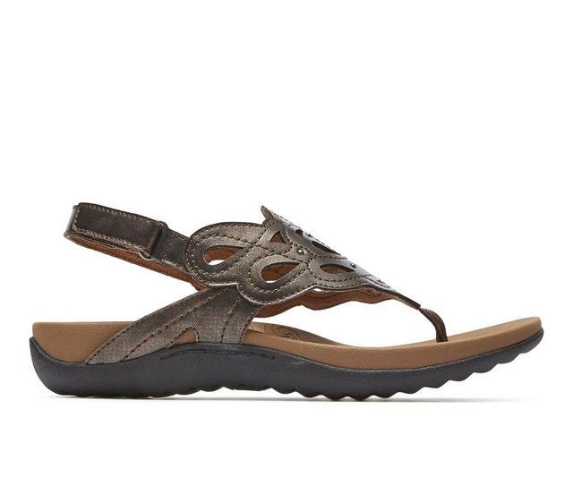 Women's Rockport Ridge Sling Sandals in Bronze Metallic color