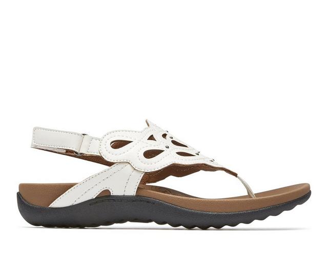 Women's Rockport Ridge Sling Sandals in White Smooth color