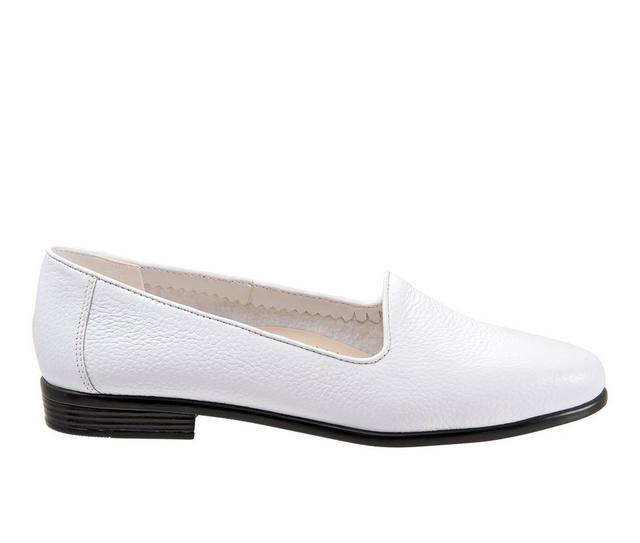 Women's Trotters Liz Tumbled Flats in White color