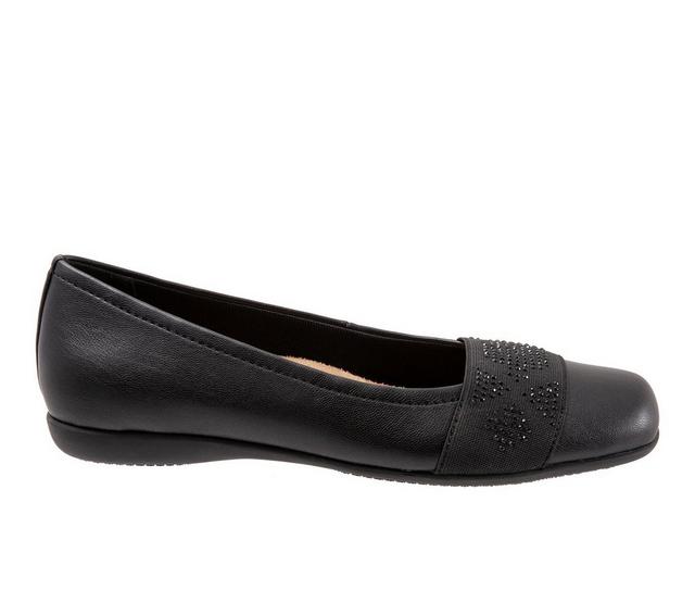 Women's Trotters Samantha Flats in Black Gem color