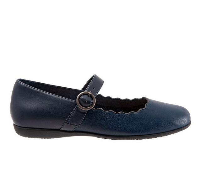 Women's Trotters Sugar Mary Jane Flats in Navy color