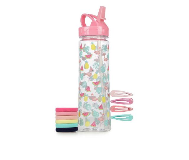 Capelli New York Water Bottle and Hair Accessories Set in Fruity Flamingo color